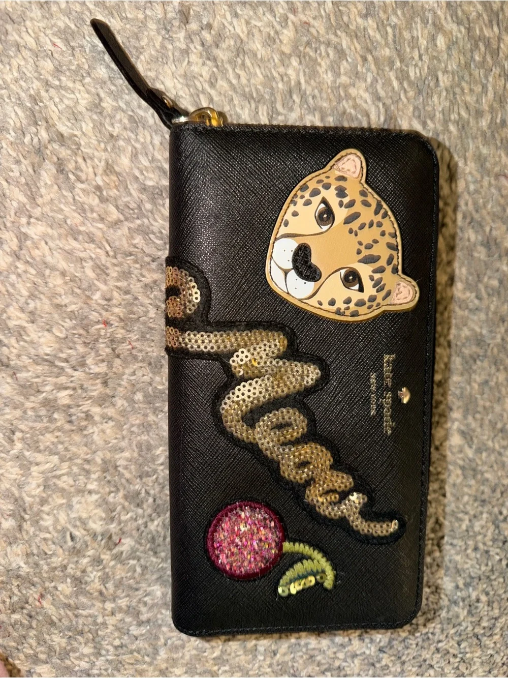 Kate Spade Rare Limited Edition Run Wild Meow Leopard Needa Wallet
